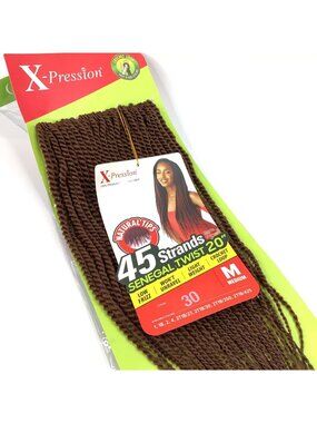 X-Pression Senegal Twist 20" Crochet Loop Hair Extensions Color 30 45 Strands